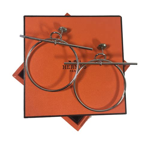 boucles d'oreilles hermes argent